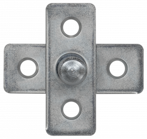 Bisagra pivote de 25 mm zincada, calibre 12.