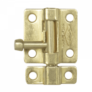 Pasador cuadrado 4", latonado, calibre 18, con tornillo.