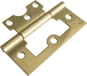Bisagra omega in 3", latonada, calibre 14, con tornillo,trio. X 3 und