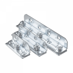 Grapa mueble, zincada, con tornillo. X 4 und