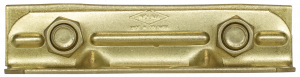 Grapa cama luna de miel 4 1/2", latonada, calibre 14, con tornillo. X 4 und