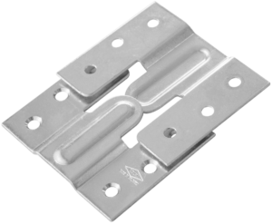 Soporte multiusos 2", zincado, calibre 12, con tornillo. X 2 und