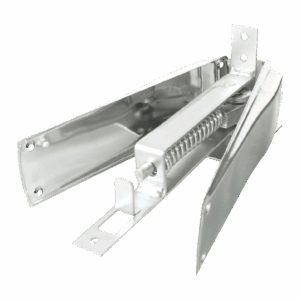 Bisagra piso vaivén 9 1/2", cromado, con tornillo.