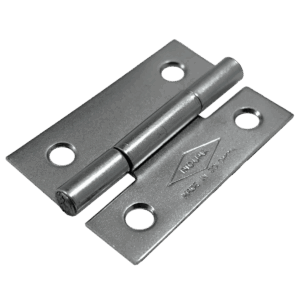 Bisagra común 1 1/2", hierro, calibre 22, sin tornillo.