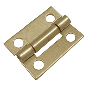 Bisagra común 1”, latonada, calibre 22, con tornillo.