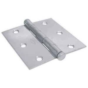 Bisagra nudo 3X3 Cabeza plana, zincada, Calibre 16, con tornilloTRIO x 3 und