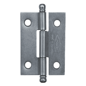 Bisagra mueble 1 1/2", zincada, calibre 22, con tornillo.
