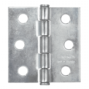 Bisagra nudo 2 1/2" x 2 1/2", cabeza plana, zincada,calibre 16, con tornillo, trio. X 3 und