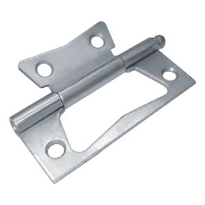 Bisagra omeguita 2", zincada, calibre 18, con tornillo, bolsa por 6 unidades.