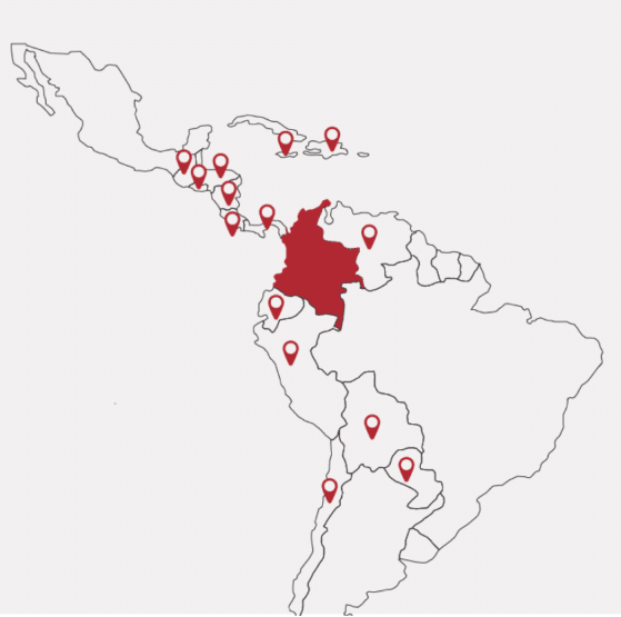 Mapa de presencia Latam