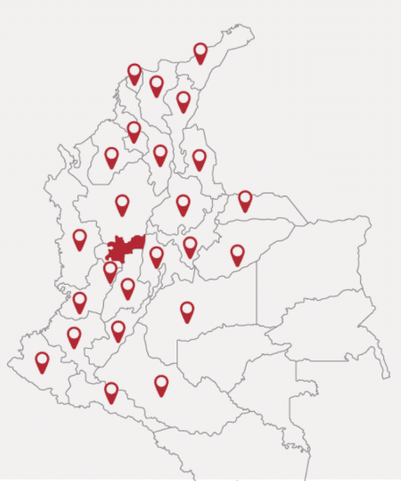 Mapa de presencia Colombia