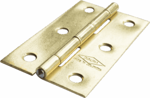 Bisagra común 2 1/2", latonada , calibre 20,con tornillo.