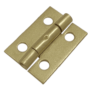 Bisagra común 3/4", latonada, calibre 24, con tornillo.