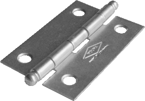 Bisagra mueble 2", zincada, calibre 20, con tornillo.