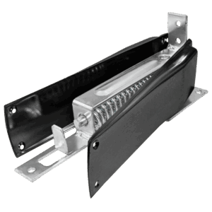 Bisagra piso vaivén de 9 1/2", negro mate.