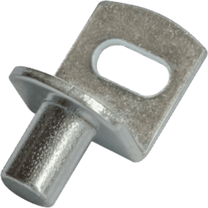 Soporte entrepaño 3/4", zincado, ranurado.