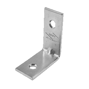 Escuadra refuerzo 1 1/4", zincada, calibre 14.