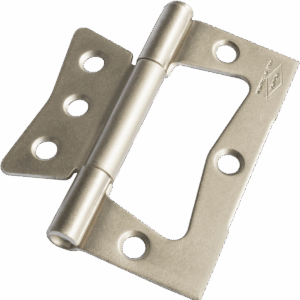 Bisagra omega  3", niquel satin, calibre 14, con tornillo, trio. X 3 und