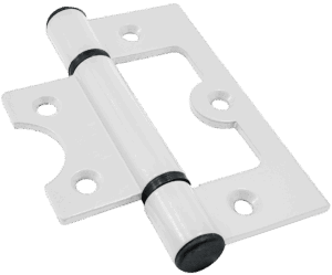 Bisagra omega in 3" en aluminio, blanca, sin tornillo.