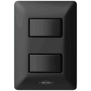 Interruptor conmutable doble, negro.