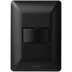 Interruptor conmutable sencillo, negro.