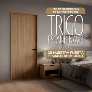 Puerta ESTANDAR en melamina color Trigo.