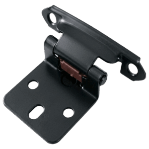Bisagra golpe 2"x1 1/2", negro mate, calibre 18, con tornillo. X 2 und