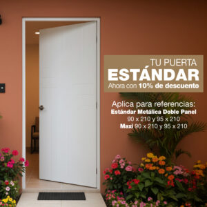 Puerta metálica estándar DOBLE PANEL