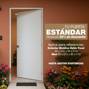 Puerta metálica estándar DOBLE PANEL