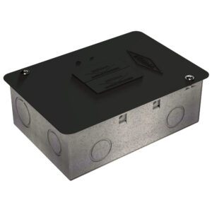 Tablero portacircuito Slim de 2 circuitos, con base galvanizada y  tapa NEGRA.