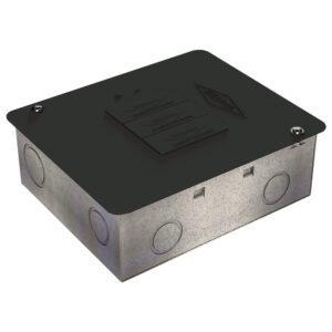 Tablero portacircuito Slim de 3 circuitos, con base galvanizada y  tapa NEGRA.