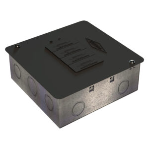 Tablero portacircuito Slim de 4 circuitos, con base galvanizada y tapa NEGRA.