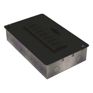 Tablero portacircuito Slim de 8 circuitos, con base galvanizada y tapa NEGRA.