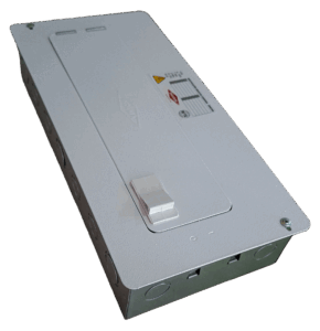 Tablero portacircuito Slim de 12 circuitos, con puerta y base galvanizada.
