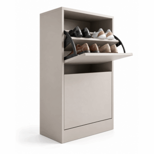 Zapatero abanico organizador de calzado hasta 8 pares-50 × 95 × 28 cm. Gris nordico.